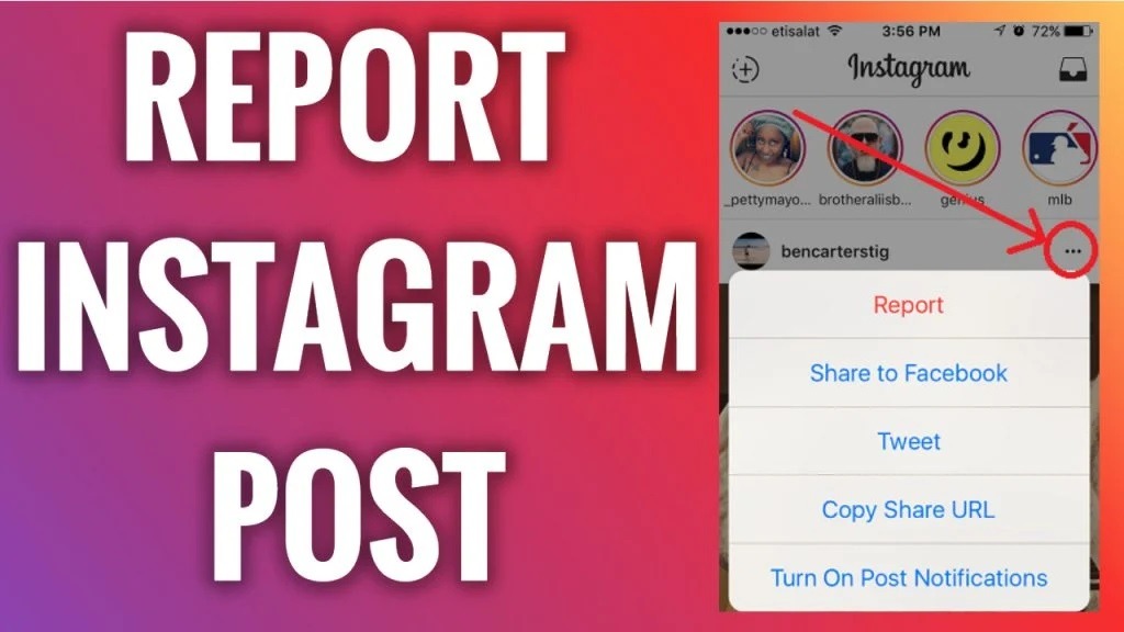 How to report an Instagram post?